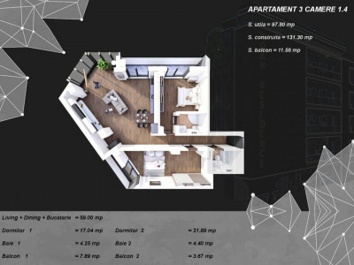 Direct Dezvoltator - Apartament spatios 3 camere Tomis Plus Constanta