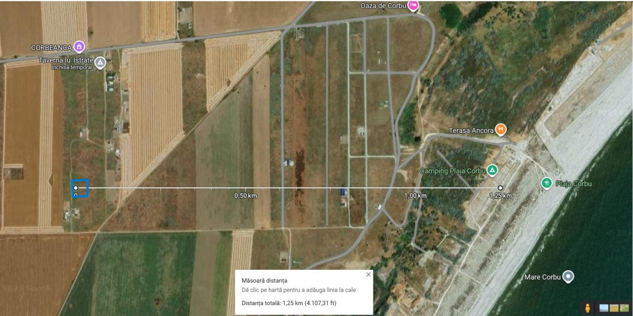 Teren intravilan 548 mp in Corbu, ideal pentru investitie