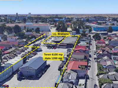 Teren 6100 mp platforma betonata in Constanta intrare de pe A2 Bd. IC Bratianu 